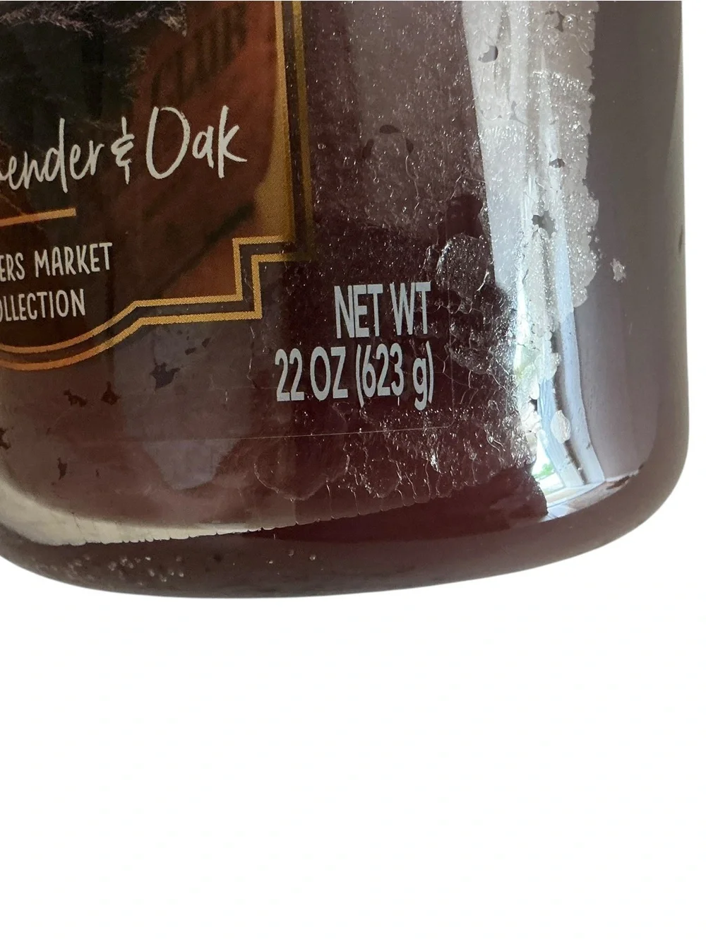 Yankee candle large 22 oz jar Dried lavender and oak candle farmers market